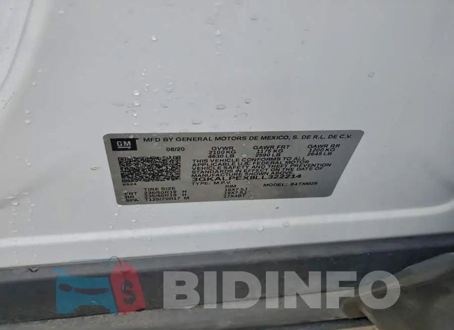 3GKALPEX8LL322214 Photo# 12