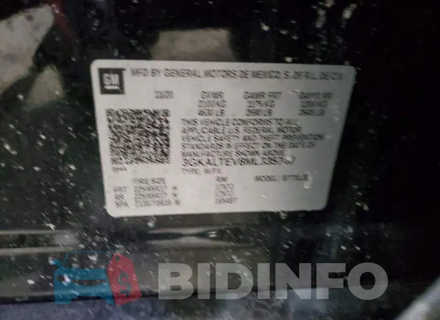 3GKALTEV8ML335747 Photo# 13