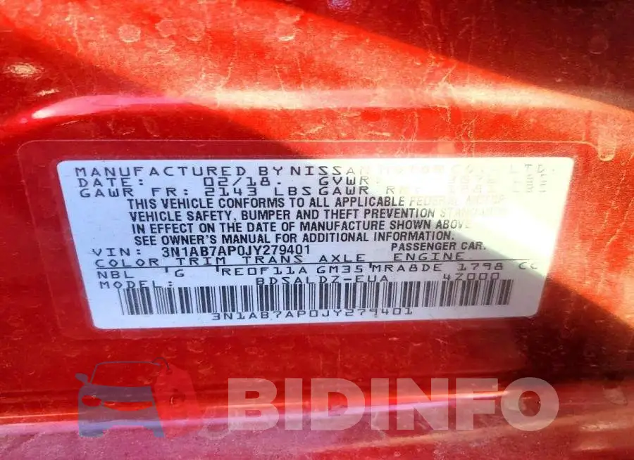 3N1AB7AP0JY279401 Photo# 12
