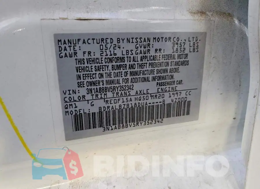 3N1AB8BV5RY352342 Photo# 13