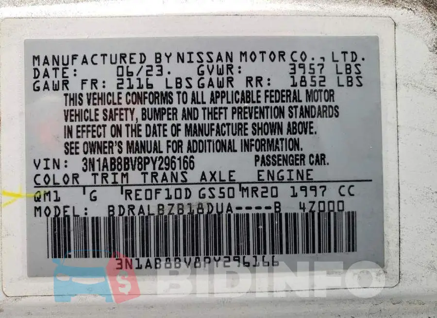 3N1AB8BV8PY296166 Photo# 13
