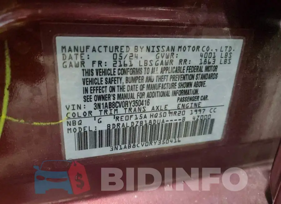 3N1AB8CV0RY350416 Photo# 12