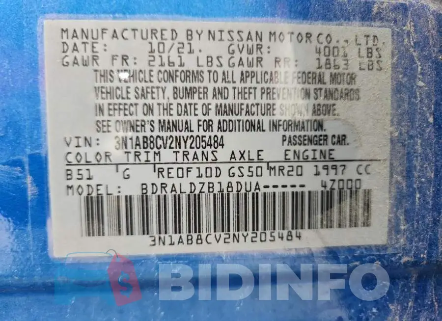 3N1AB8CV2NY205484 Photo# 12