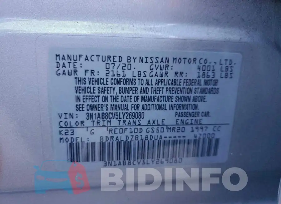 3N1AB8CV5LY269080 Photo# 12