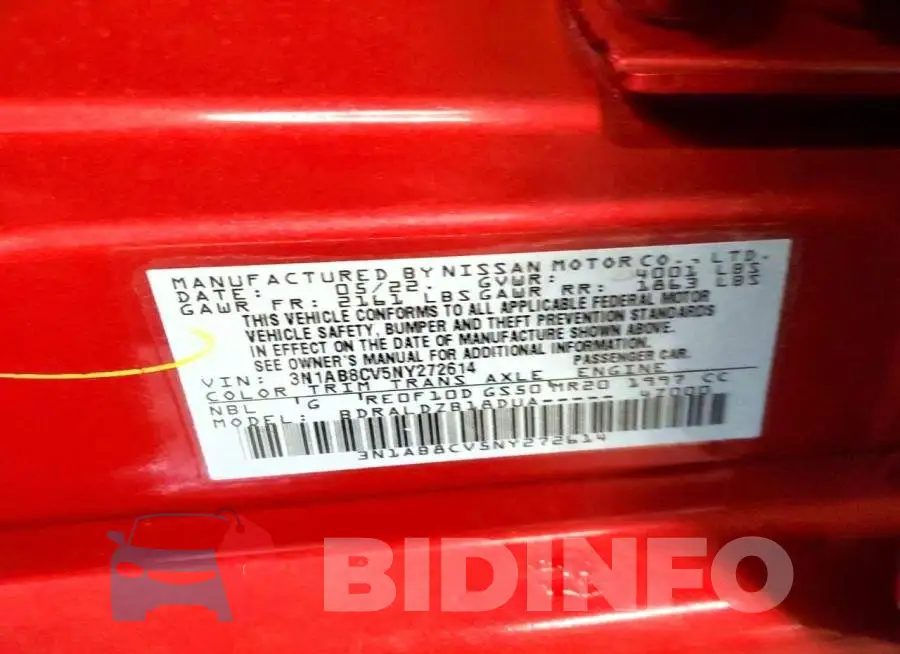3N1AB8CV5NY272614 Photo# 12