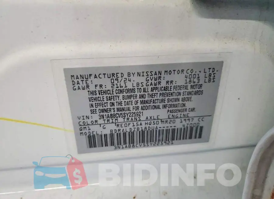 3N1AB8CV5SY225921 Photo# 12