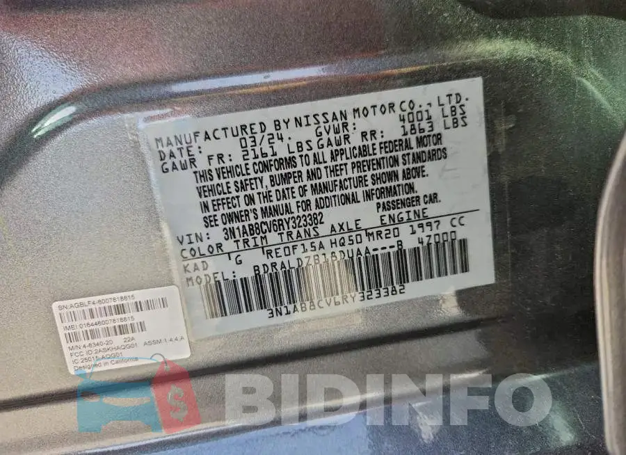 3N1AB8CV6RY323382 Photo# 13