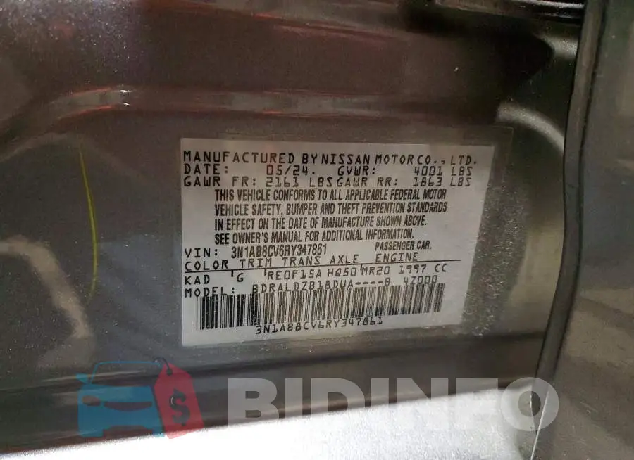 3N1AB8CV6RY347861 Photo# 12