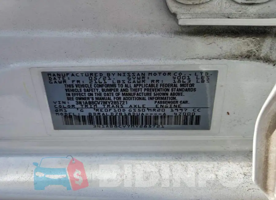 3N1AB8CV7MY285721 Photo# 12
