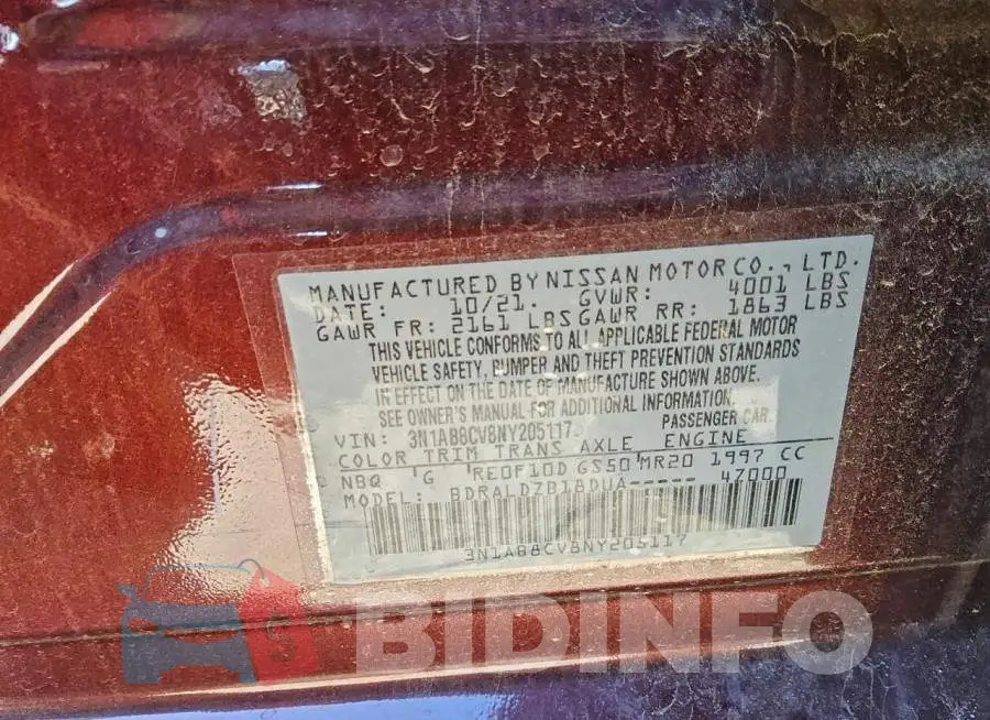 3N1AB8CV8NY205117 Photo# 12