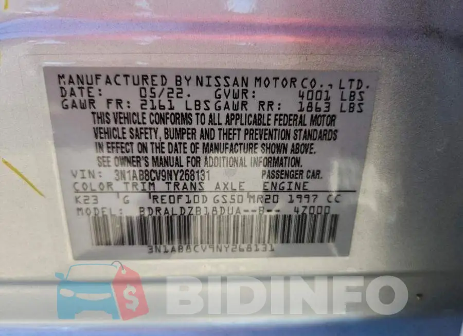 3N1AB8CV9NY268131 Photo# 12