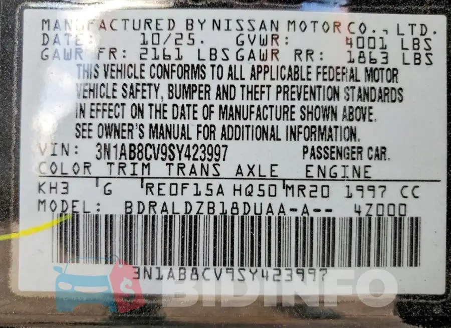 3N1AB8CV9SY423997 Photo# 12