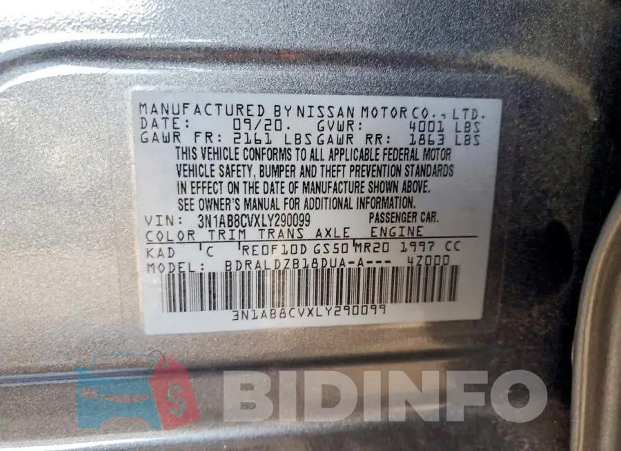 3N1AB8CVXLY290099 Photo# 12