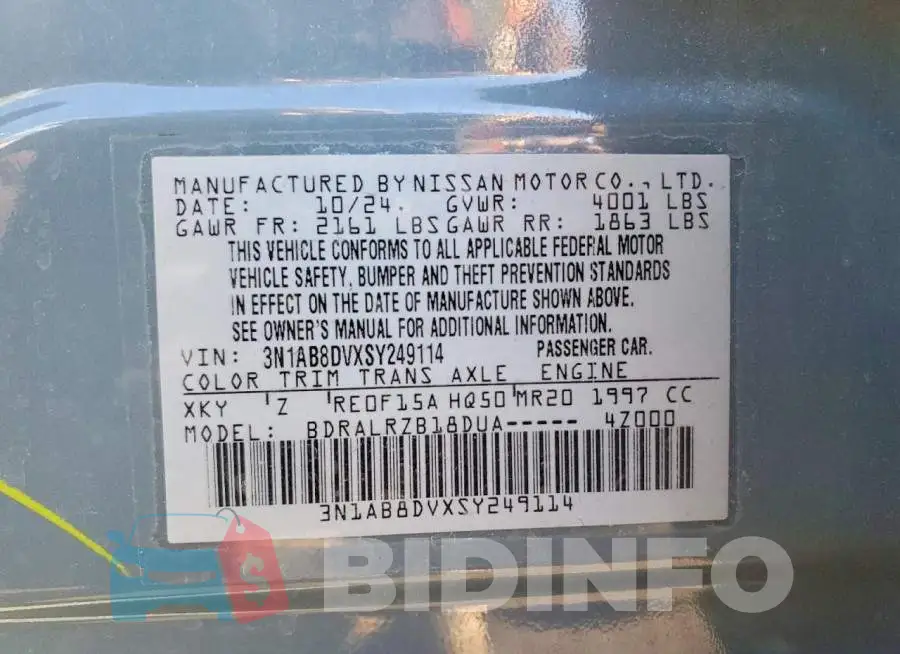 3N1AB8DVXSY249114 Photo# 12