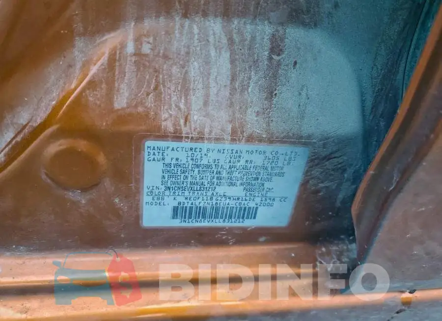 3N1CN8EVXLL831212 Photo# 12