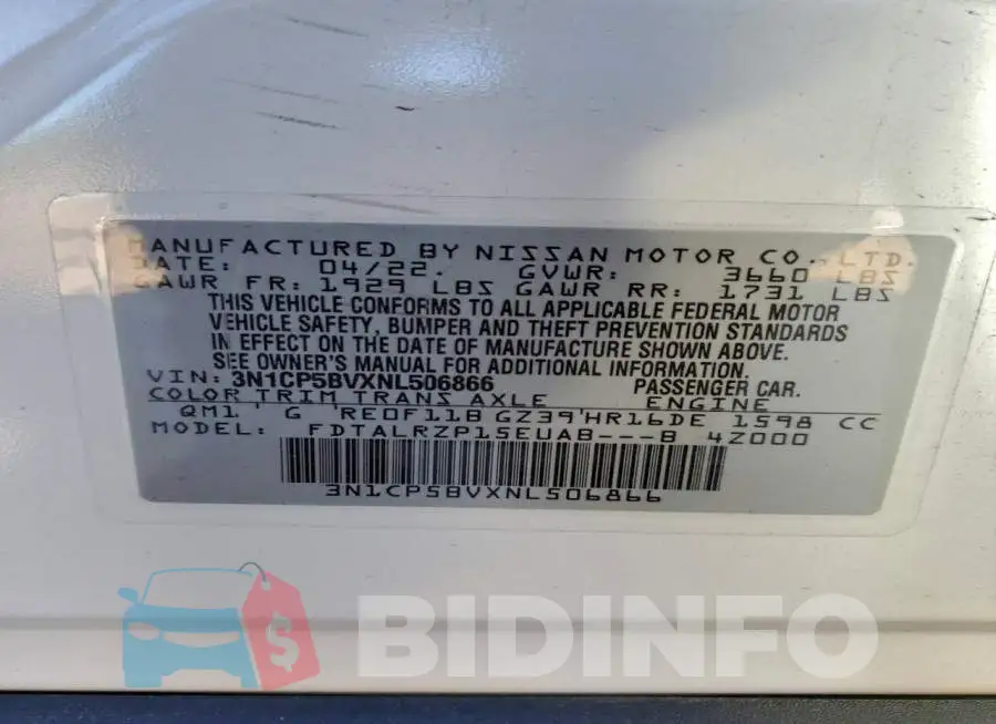 3N1CP5BVXNL506866 Photo# 13