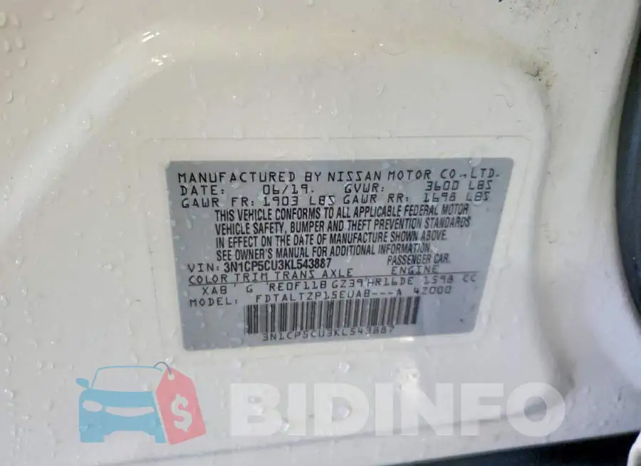 3N1CP5CU3KL543887 Photo# 13