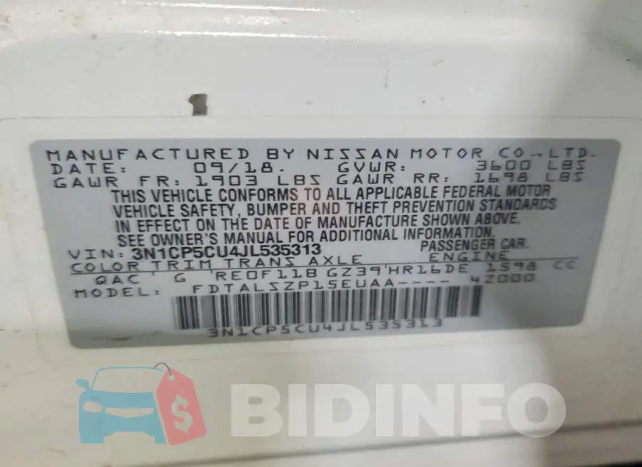 3N1CP5CU4JL535313 Photo# 12