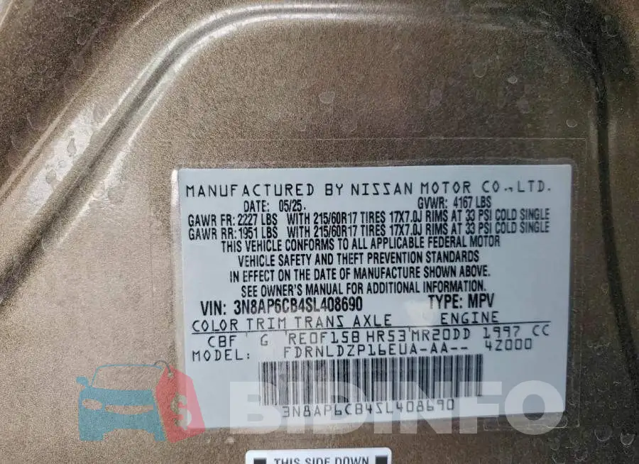 3N8AP6CB4SL408690 Photo# 13