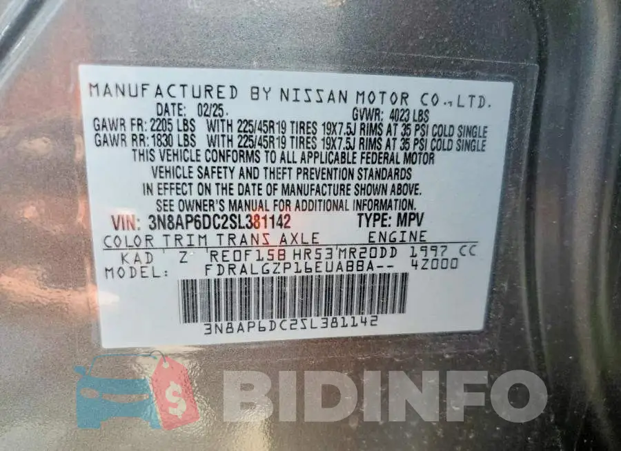 3N8AP6DC2SL381142 Photo# 13
