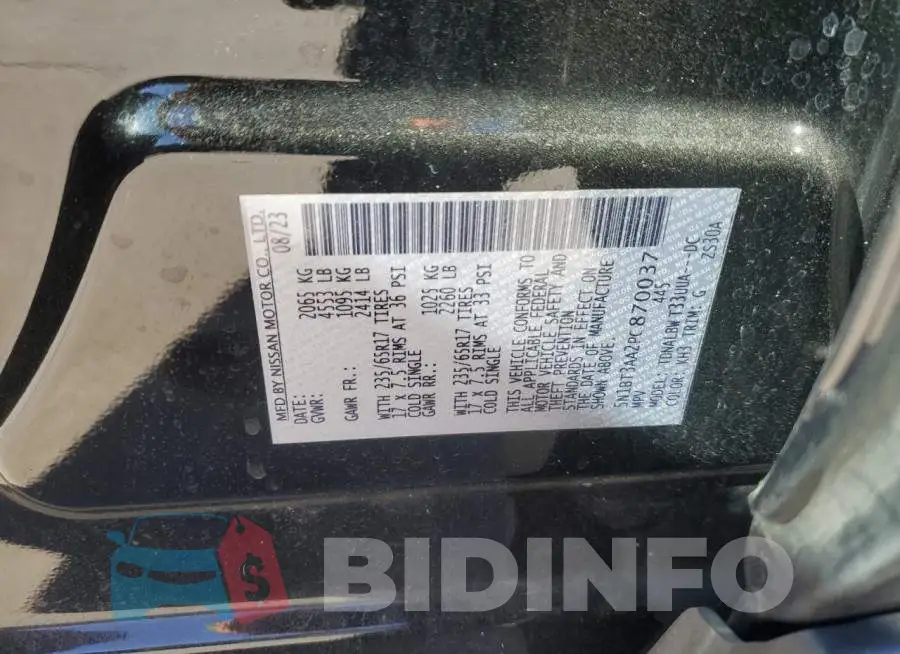 5N1BT3AA2PC870037 Photo# 14