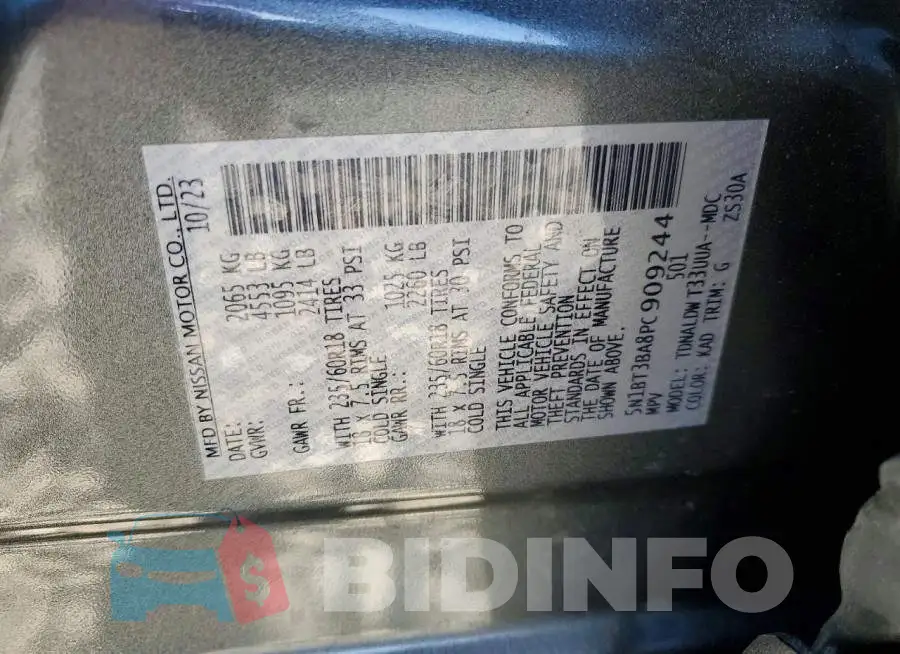 5N1BT3BA8PC909244 Photo# 14