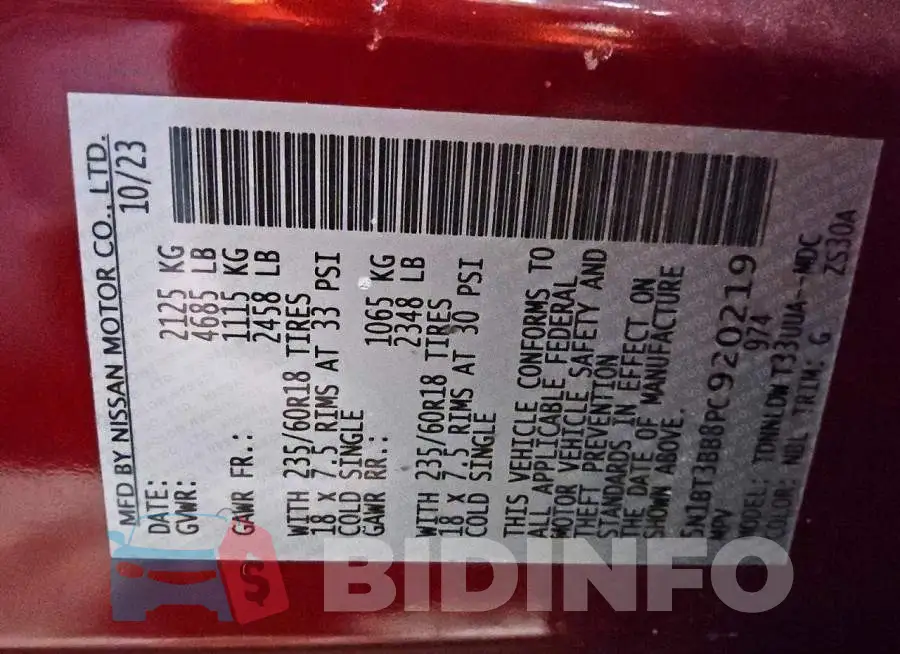 5N1BT3BB8PC920219 Photo# 13
