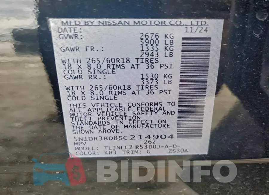 5N1DR3BD8SC214904 Photo# 14