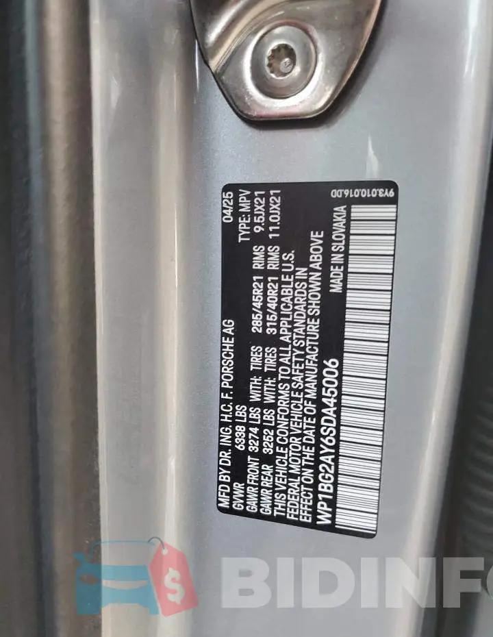 WP1BG2AY6SDA45006 Photo# 14