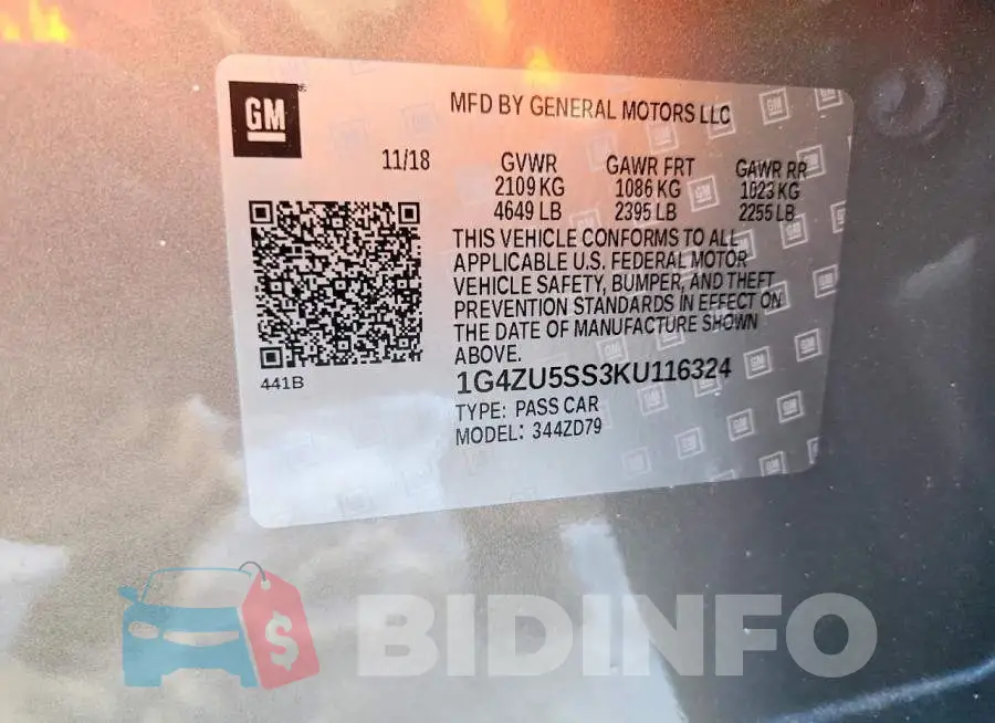 1G4ZU5SS3KU116324 Photo# 12