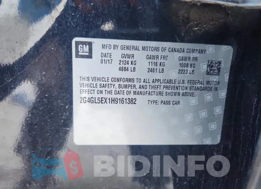 2G4GL5EX1H9161382 Photo# 12