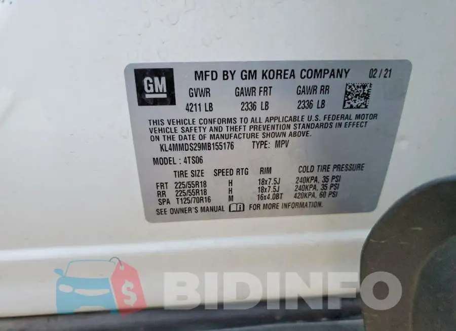 KL4MMDS29MB155176 Photo# 13