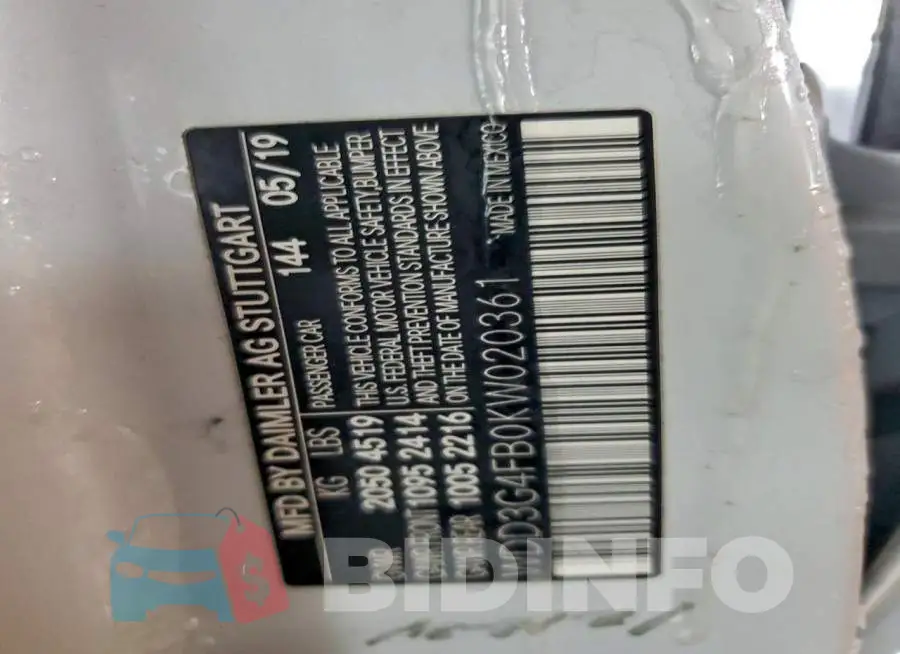 WDD3G4FB0KW020361 Photo# 12