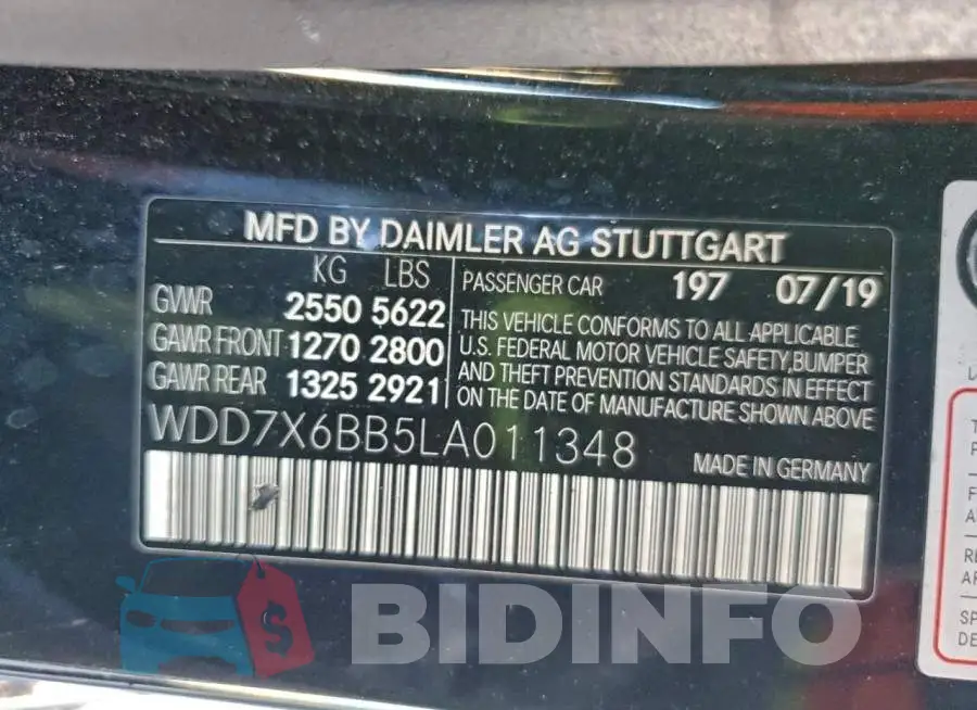 WDD7X6BB5LA011348 Photo# 12