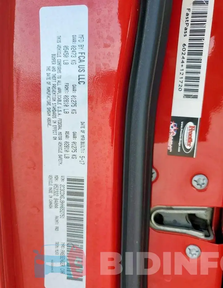 2C3CDXGJ9HH652751 Photo# 12