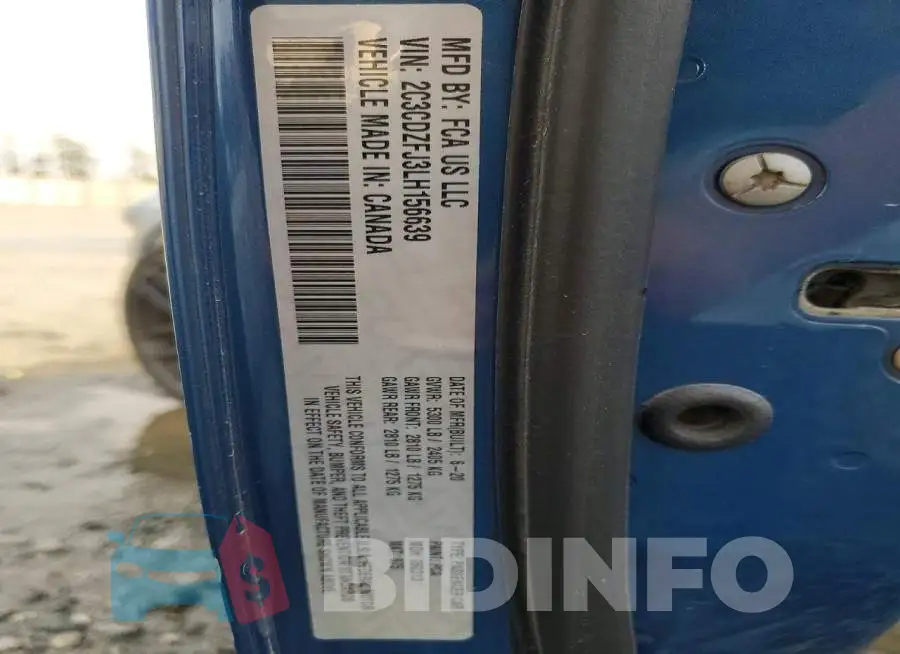 2C3CDZFJ3LH156639 Photo# 12