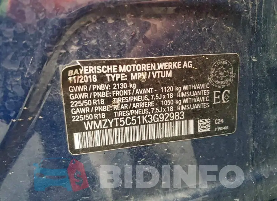WMZYT5C51K3G92983 Photo# 13