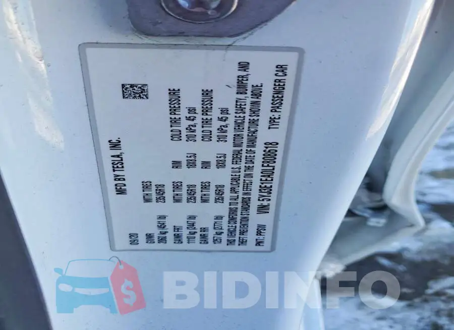 5YJ3E1EA0LF808618 Photo# 12