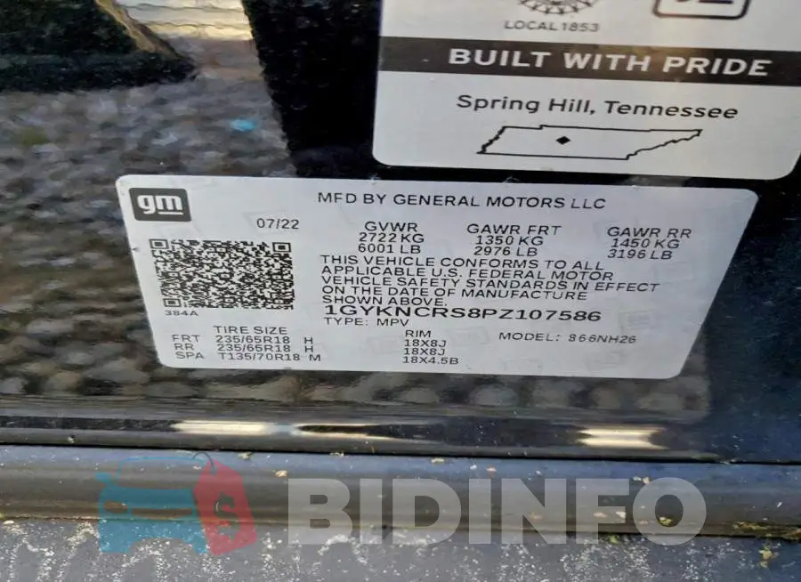 1GYKNCRS8PZ107586 Photo# 13
