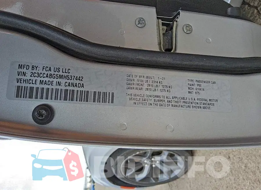 2C3CCABG5MH537442 Photo# 13