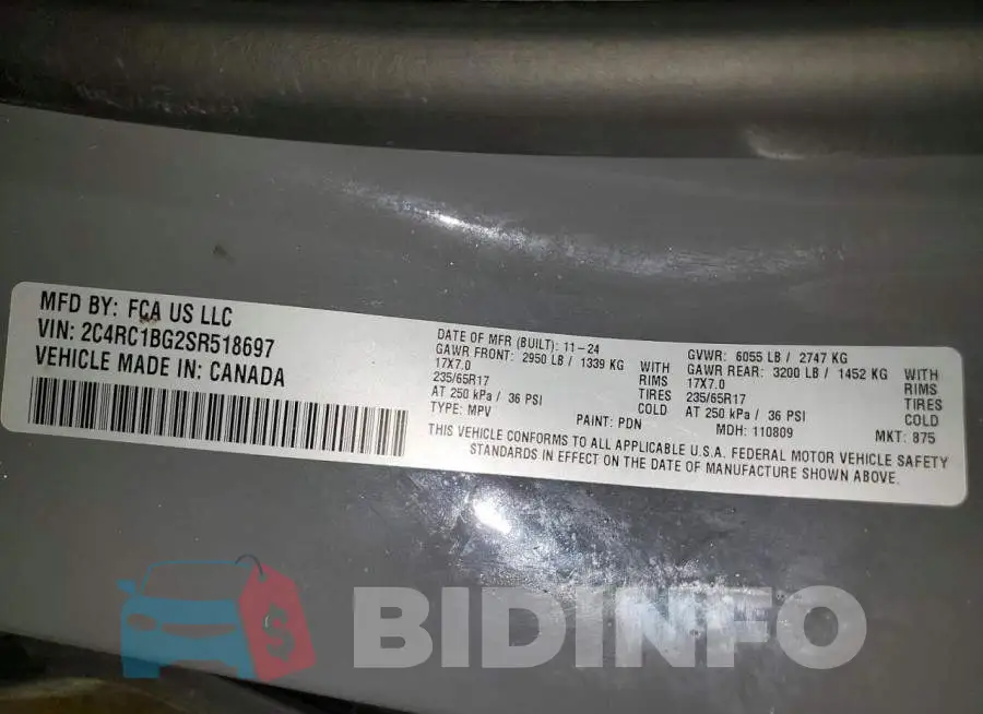 2C4RC1BG2SR518697 Photo# 13