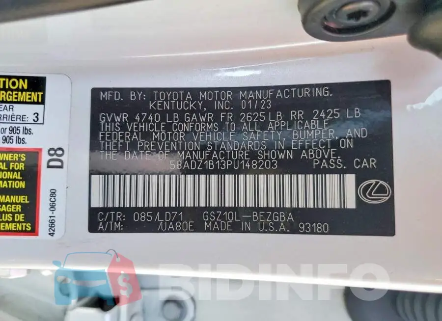 58ADZ1B13PU148203 Photo# 12