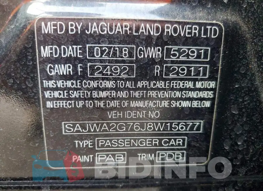SAJWA2G76J8W15677 Photo# 12