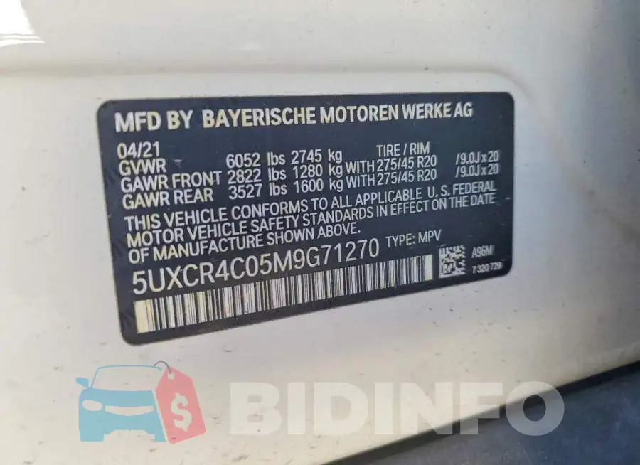 5UXCR4C05M9G71270 Photo# 13