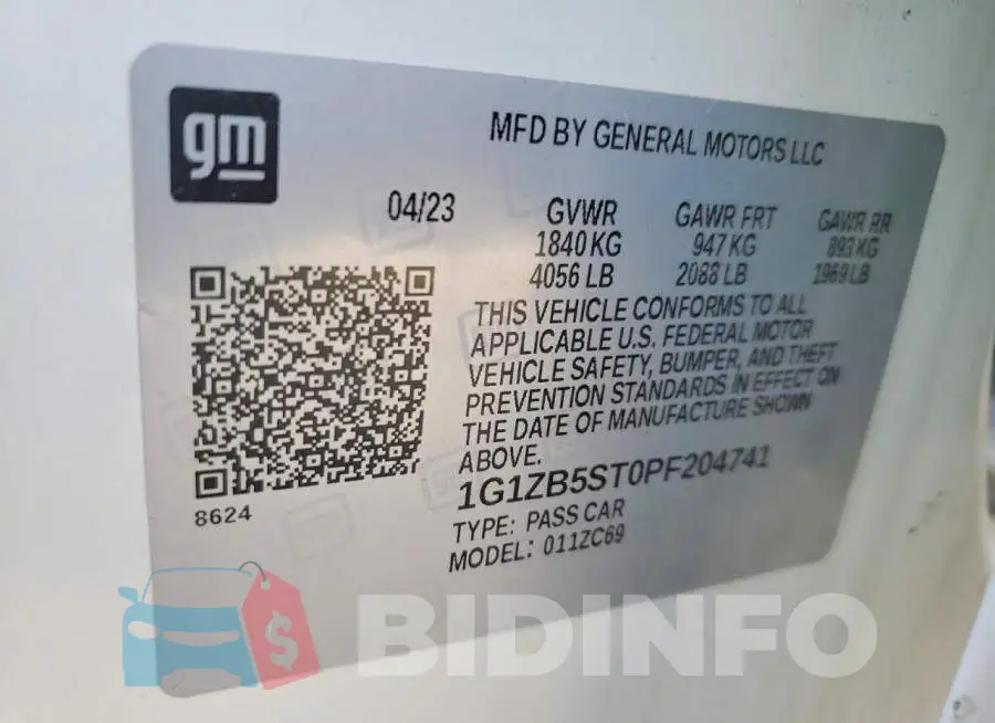 1G1ZB5ST0PF204741 Photo# 12