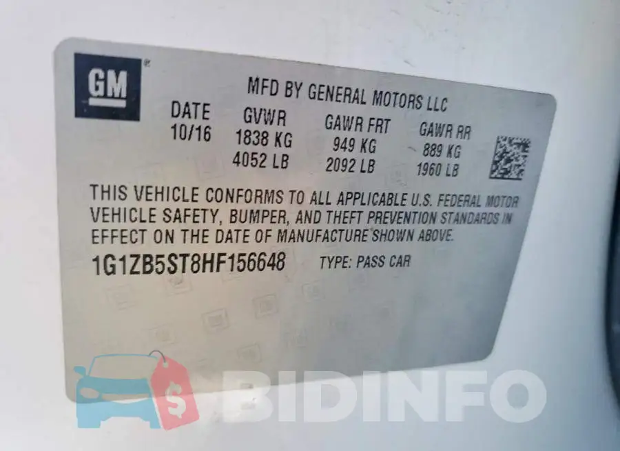 1G1ZB5ST8HF156648 Photo# 12