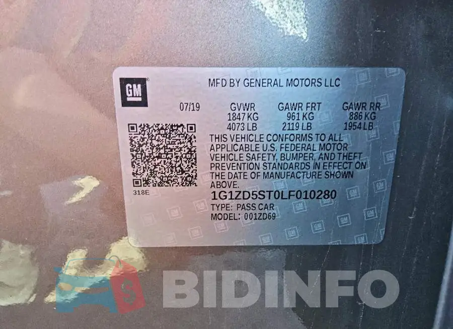 1G1ZD5ST0LF010280 Photo# 12