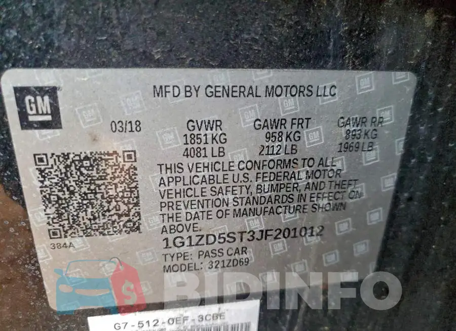 1G1ZD5ST3JF201012 Photo# 12