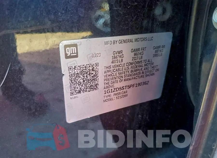 1G1ZD5ST5PF190362 Photo# 3