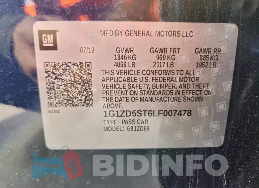 1G1ZD5ST6LF007478 Photo# 12